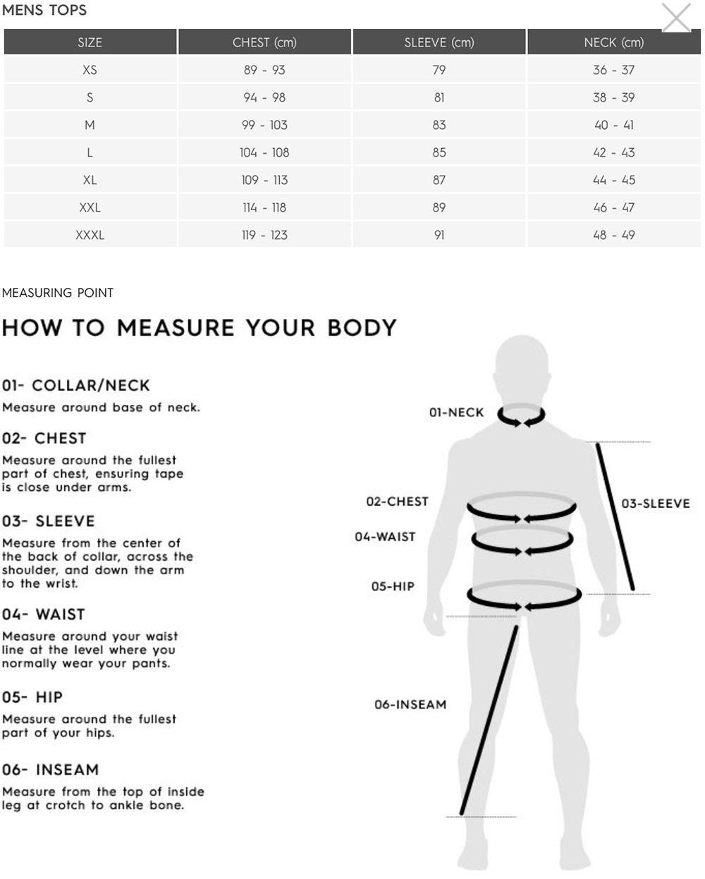 Quiksilver Size Chart