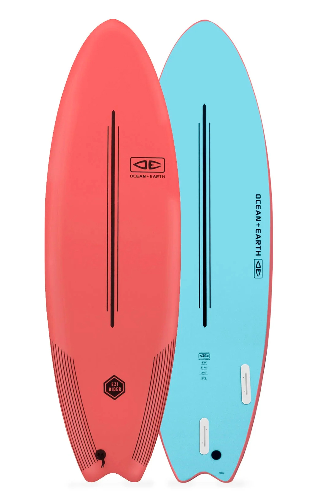 O E SPRAY 6 0 EZI RIDER SOFTBOARD CORAL