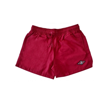 BEAR SURFBOARDS BOARDSHORTS MALIBU VOLLEY STRIPES SCARLET SAGE