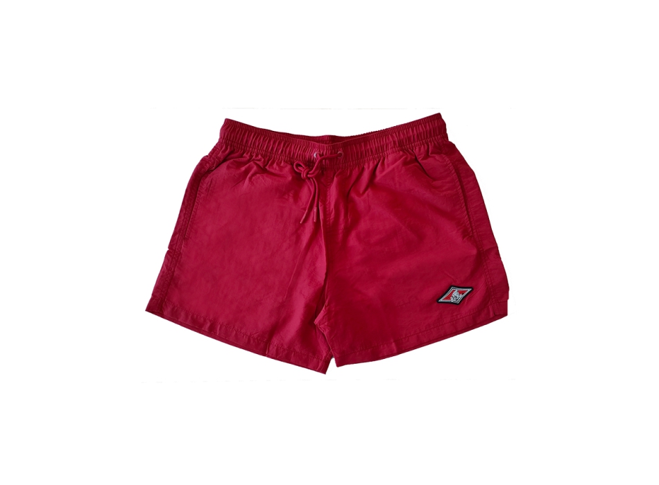 BEAR SURFBOARDS BOARDSHORTS MALIBU VOLLEY STRIPES SCARLET SAGE
