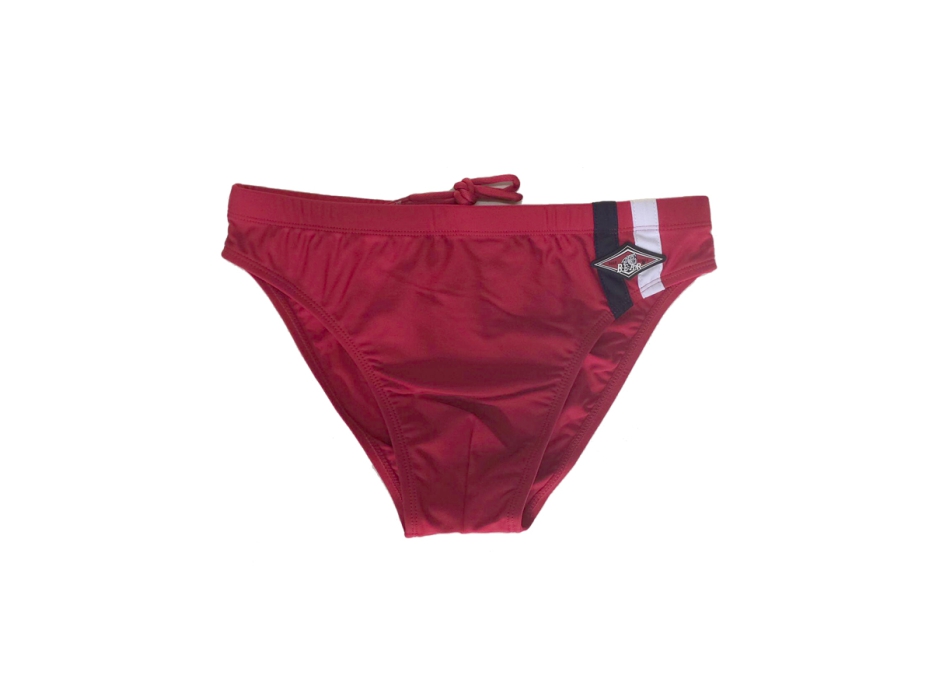 BEAR SURFBOARDS COSTUME LYCRA SLIP SWIMMING TRUNKS RIBBON RED