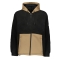 BEAR SURFBOARDS FURRY HOODIE FELPA FULL ZIP IN PILE CON CAPPUCCIO BLACK/BROWN