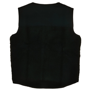 BEAR SURFBOARDS FURRY VEST SMANICATO IN PILE CON ZIP BLACK