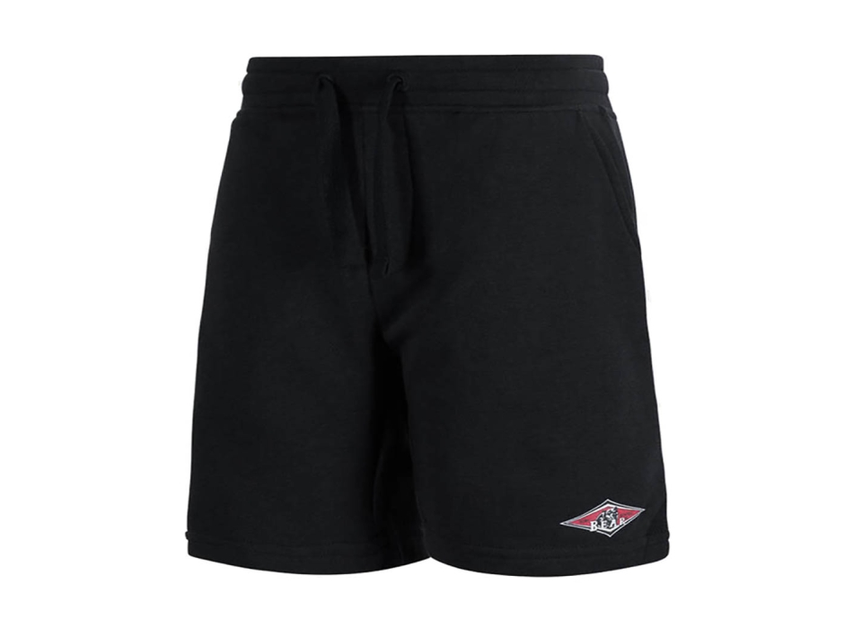 BEAR SURFBOARDS PANTALONI CORTI IN FELPA SMALL LOGO BLACK
