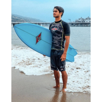 BEAR SURFBOARDS RASHGUARD ALLOVER PRINT LYCRA SURF
