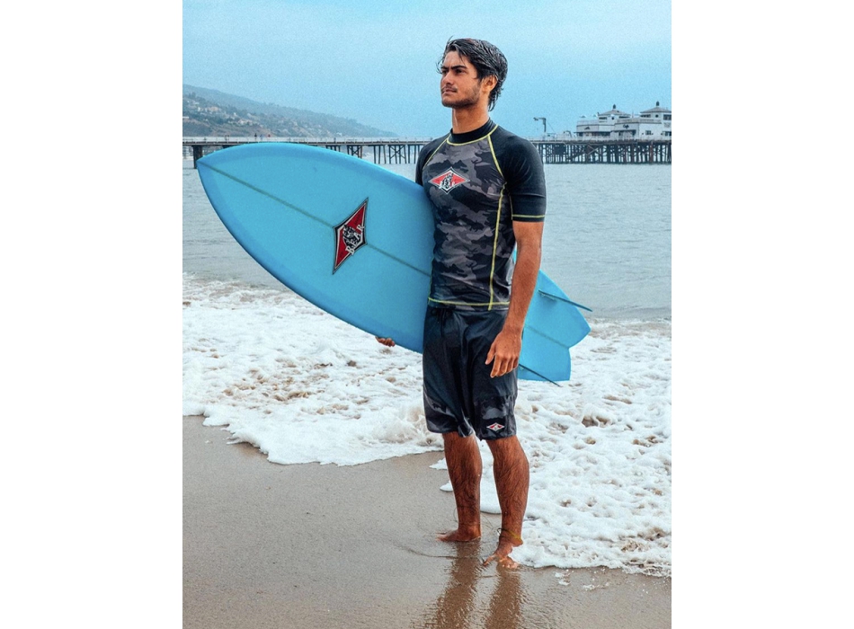 BEAR SURFBOARDS RASHGUARD ALLOVER PRINT LYCRA SURF