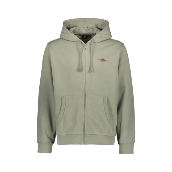 BEAR SURFBOARDS SMALL LOGO FELPA ZIP CAPPUCCIO SHADOW
