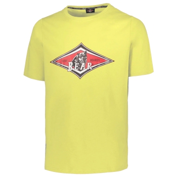 BEAR SURFBOARDS T-SHIRT BIG LOGO LIME LIGHT