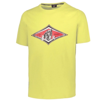 BEAR SURFBOARDS T-SHIRT BIG LOGO LIME LIGHT