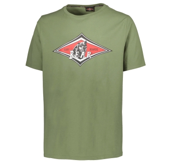 BEAR SURFBOARDS T-SHIRT BIG LOGO OIL GREEN