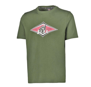 BEAR SURFBOARDS T-SHIRT LOGO AGAVE GREEN