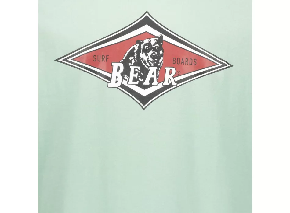 BEAR SURFBOARDS T-SHIRT LOGO LICHEN