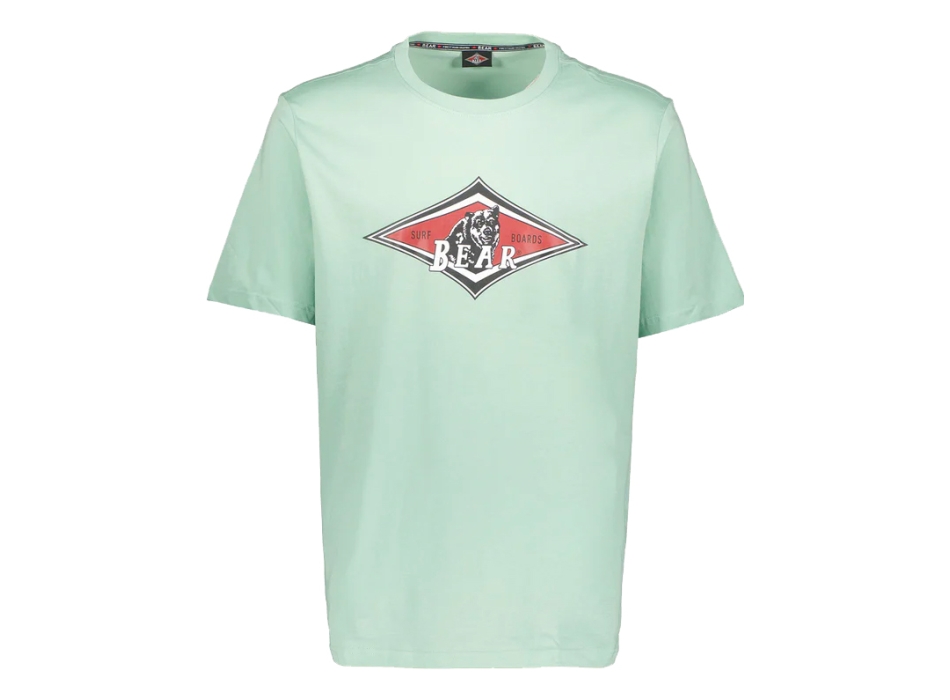 BEAR SURFBOARDS T-SHIRT LOGO LICHEN