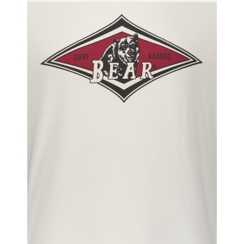 BEAR SURFBOARDS T-SHIRT LOGO OFF WHITE
