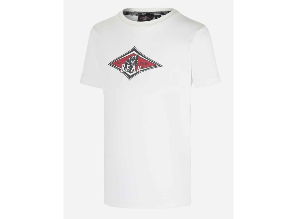 BEAR SURFBOARDS T-SHIRT LOGO WHITE