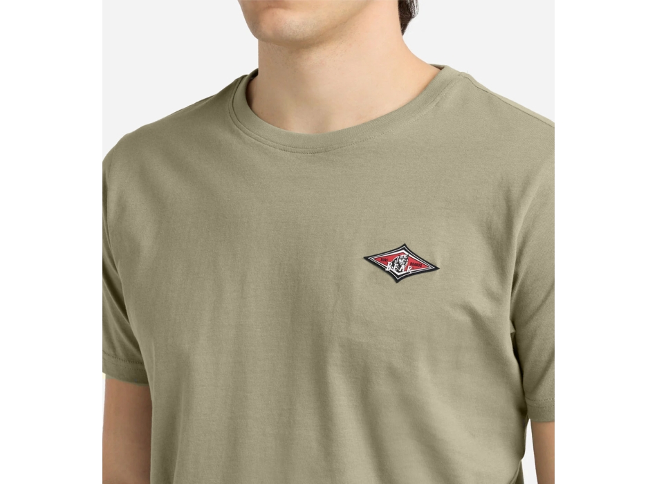 BEAR SURFBOARDS T-SHIRT SMALL LOGO BROWN RICE