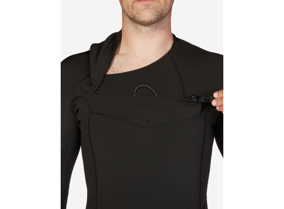 BILLABONG 4/3 ABSOLUTE MUTA CHEST ZIP BLACK