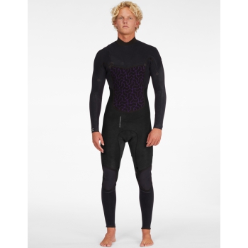 BILLABONG 5/4 ABSOLUTE PLUS MUTA CHEST ZIP BLACK