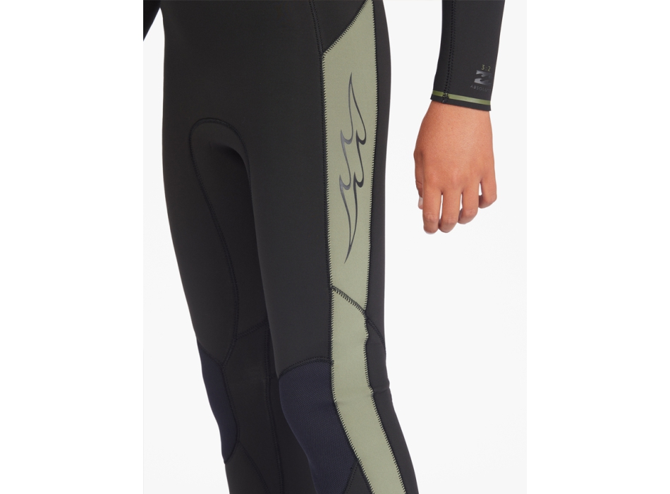 BILLABONG ABSOLUTE 4/3 MM CHEST ZIP MUTA RAGAZZO MILITARY