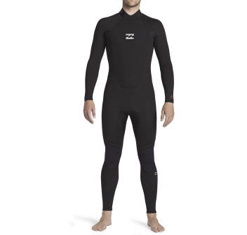 BILLABONG INTRUDER 3/2 MM BACK ZIP BLACK