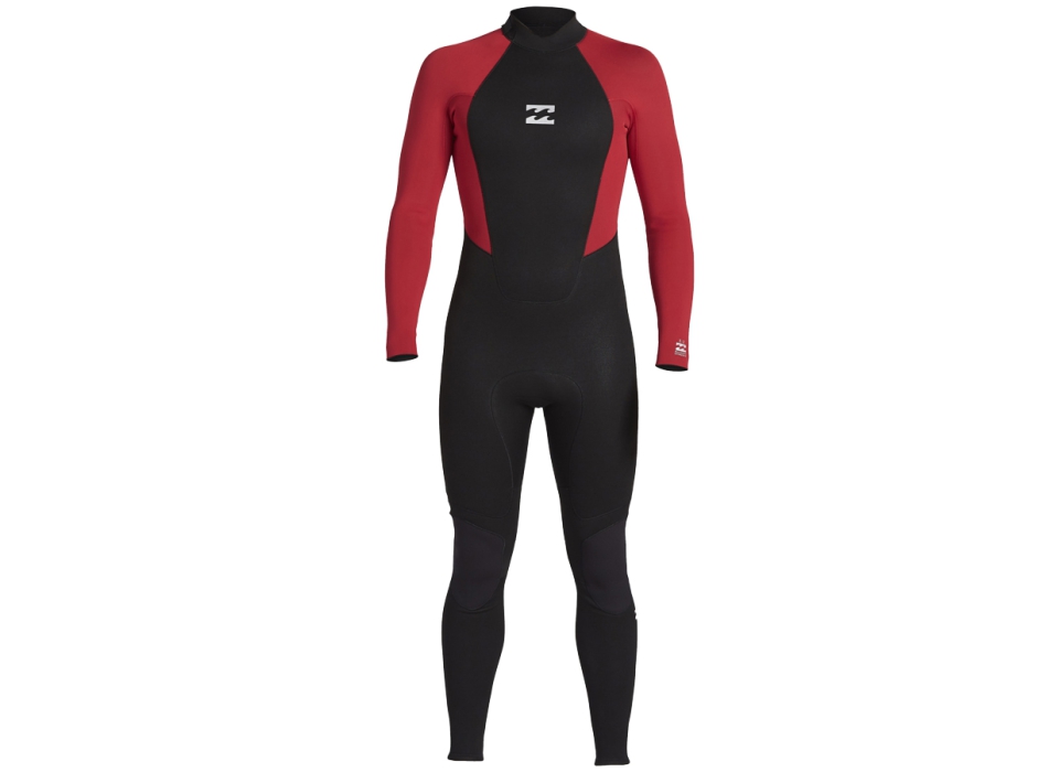 BILLABONG INTRUDER 5/4 MM BACK ZIP MUTA RAGAZZO RED