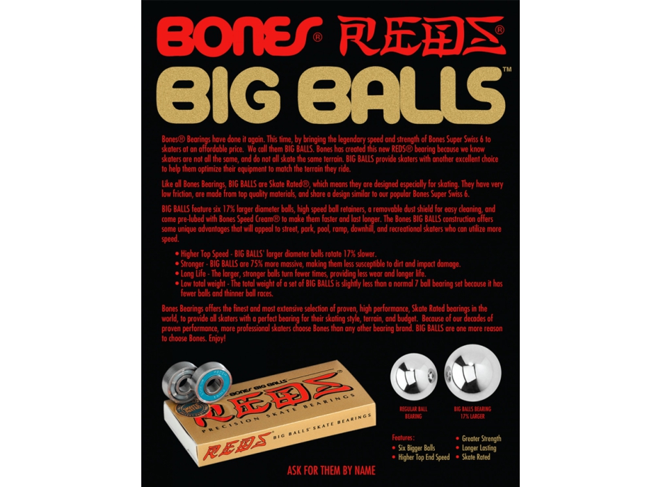 BONES BEARINGS CUSCINETTI BONES BIG BALLS