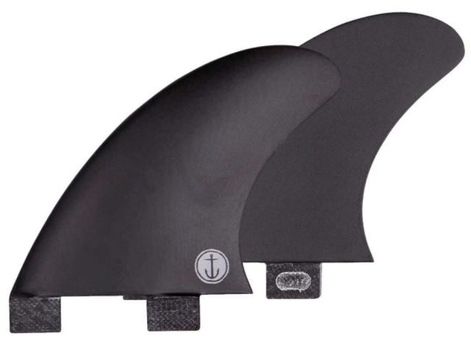 CAPTAIN FIN 3.75" SIDE BITERS PINNE LATERALI ATTACCO FCS BLACK