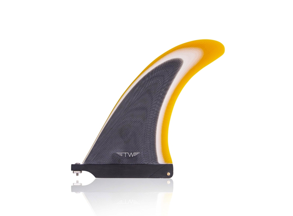 CAPTAIN FIN 8'' TYLER WARREN RAKED PINNA LONGBOARD BLACK WHITE GOLD