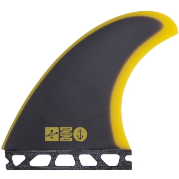 CAPTAIN FIN CHEMISTRY SET THRUSTER FIBERGLASS SINGLE TAB MEDIUM BLACK/YELLOW