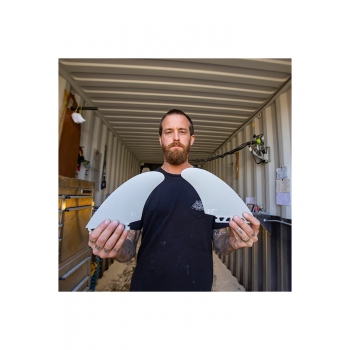 CAPTAIN FIN JEFF MCCALLUM KEEL TWIN GLASS SINGLE TAB OWHITE