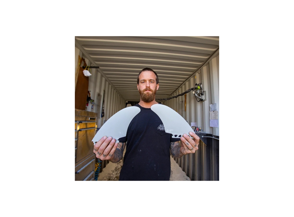 CAPTAIN FIN JEFF MCCALLUM KEEL TWIN GLASS SINGLE TAB OWHITE