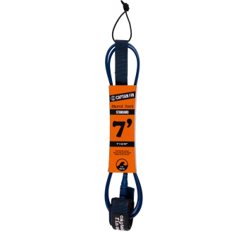 CAPTAIN FIN SHRED CORD LEASH 7' STANDARD BLACK