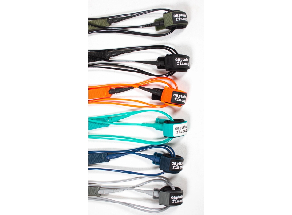 CAPTAIN FIN SHRED CORD LEASH 8' STANDARD BLACK