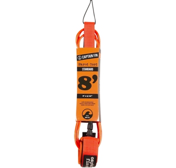 CAPTAIN FIN SHRED CORD LEASH 8' STANDARD ORANGE