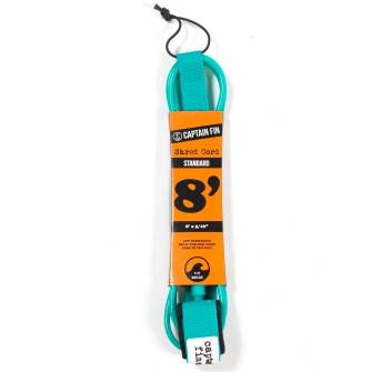 CAPTAIN FIN SHRED CORD LEASH 8' STANDARD TEAL