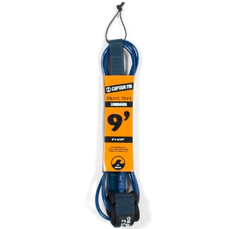 CAPTAIN FIN SHRED CORD LEASH 9' STANDARD BLUE