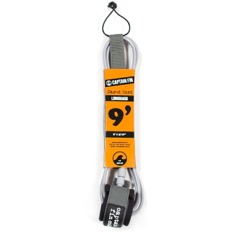 CAPTAIN FIN SHRED CORD LEASH 9' STANDARD GREY