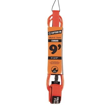 CAPTAIN FIN SHRED CORD LEASH 9' STANDARD ORANGE