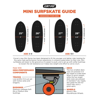 CARVER 28" RAIL BLAZER C5 SURFSKATE COMPLETO
