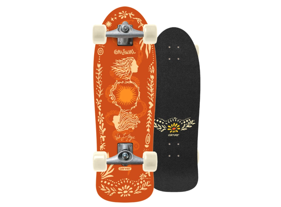 CARVER GRLSWIRL VAL LAFORGE SUNFLOWER 31'' SURFSKATE COMPLETO ATTACCO CX 