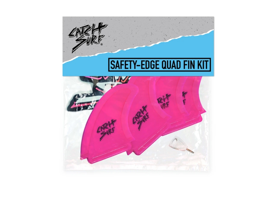 CATCH SURF SAFETY EDGE QUAD FIN KIT PINK