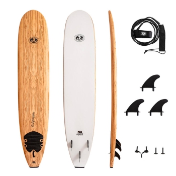 CBC FUN 8'0" CALIFORNIA BEAR SERIES WOOD SOFTBOARD 
