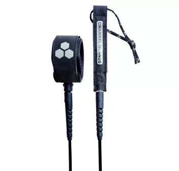 CHANNEL ISLAND 6' 3/16" LEASH ROUND COMP BLACK