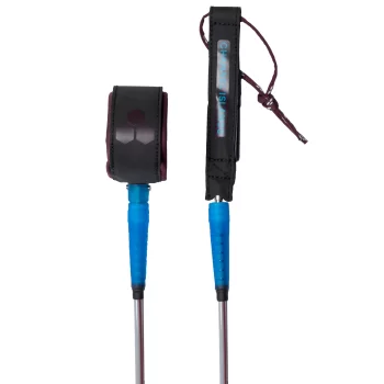 CHANNEL ISLAND 6' 3/16" LEASH ROUND COMP MERLOT OCEAN