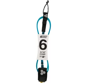 CHANNEL ISLAND HEX CORD LEASH 6' COMP FLO BLUE