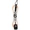CHANNEL ISLAND HEX CORD LEASH 6' COMP FLO ORANGE