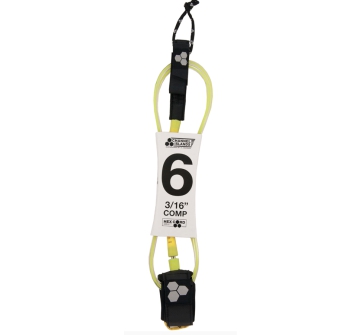 CHANNEL ISLAND HEX CORD LEASH 6' COMP FLO YELLOW