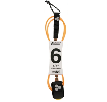 CHANNEL ISLAND HEX CORD LEASH 6' STANDARD ORANGE