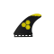 CHANNEL ISLANDS TECH 1 SET PINNE THRUSTER SINGLE TAB FUTURES LARGE YELLOW