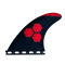 CHANNEL ISLANDS TECH 1 SET PINNE THRUSTER SINGLE TAB FUTURES SMALL RED
